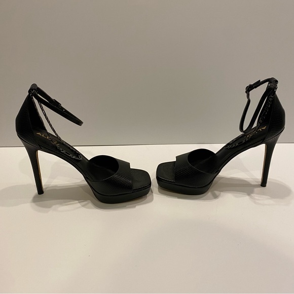 Aldo Priscilla Pumps with anklet attached in black leather - Picture 5 of 11